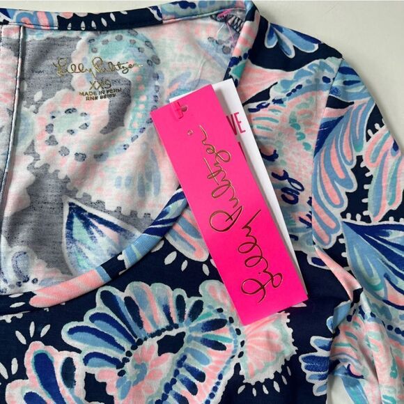 Lilly Pulitzer NWT Carlile Dress High Tide Navy XXS - Picture 8 of 14
